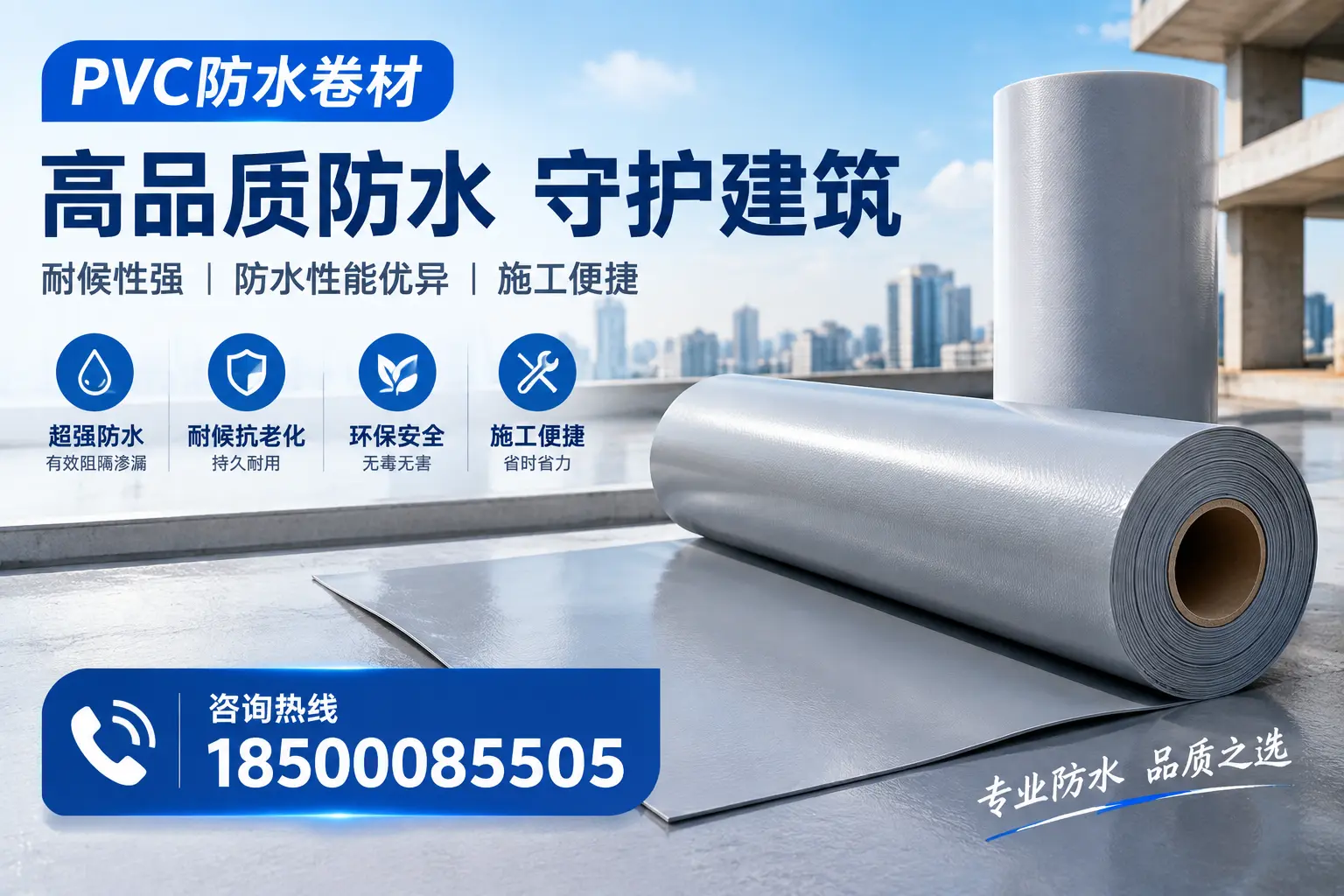 PVC防水卷材的防水效果评测，适合周口的科学依据